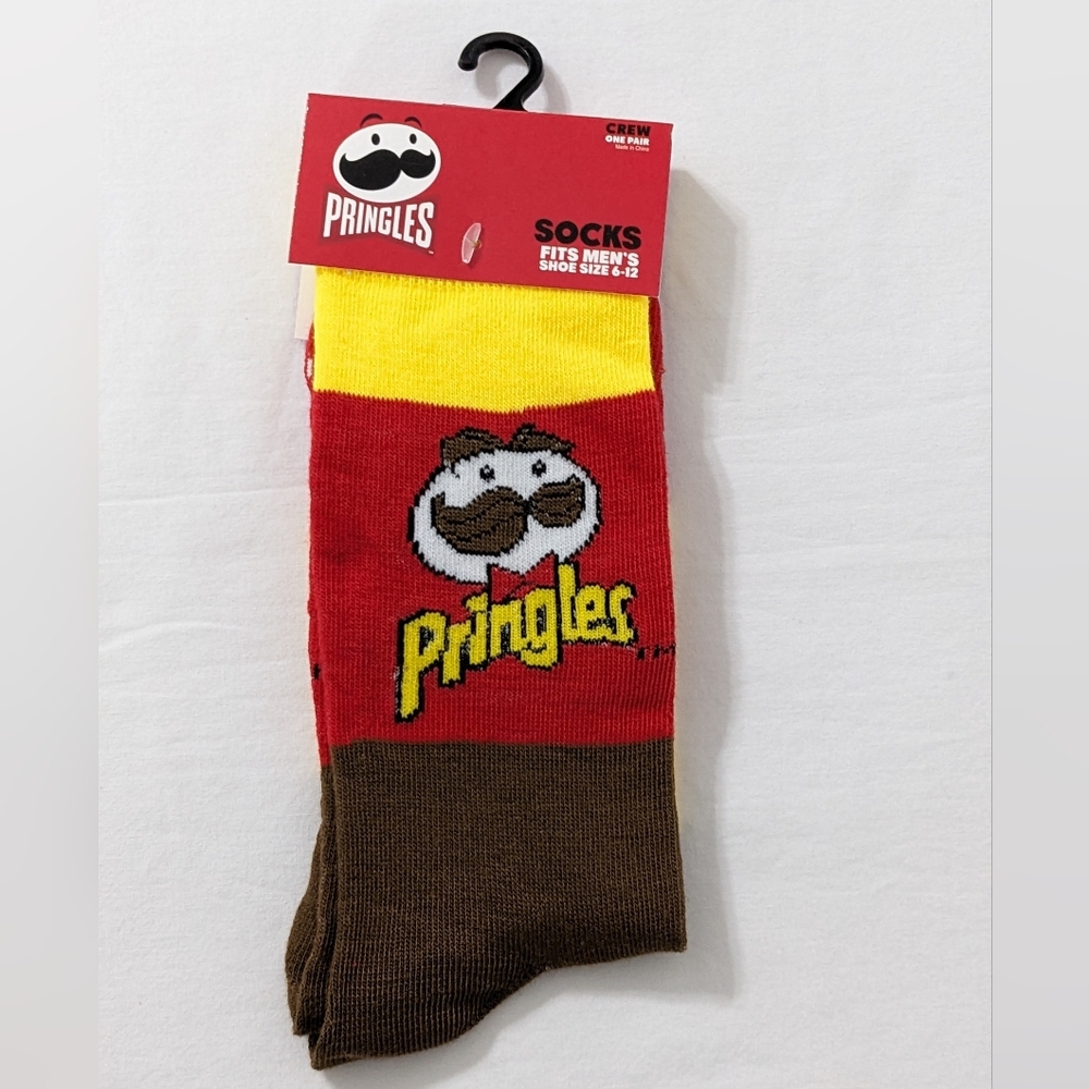 Pringles Men's Novelty Crew Socks, Shoe Size:6-12, New With Tag